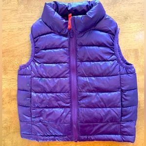 Primary brand 3T purple puffer vest